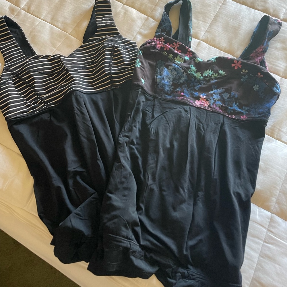 Lulu lemon tops sheer buttom and color bra top